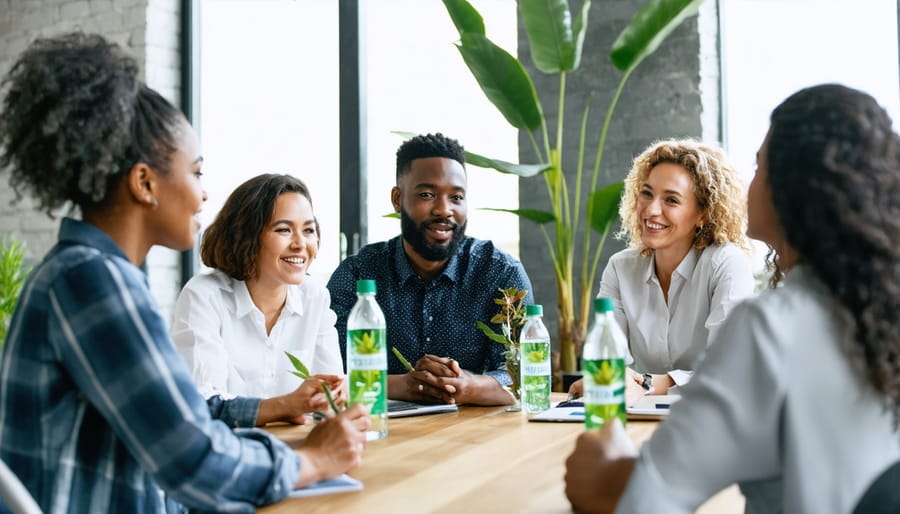 Diverse workforce engaged in CBD wellness program training