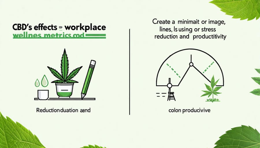 Visual representation of CBD benefits in workplace wellness